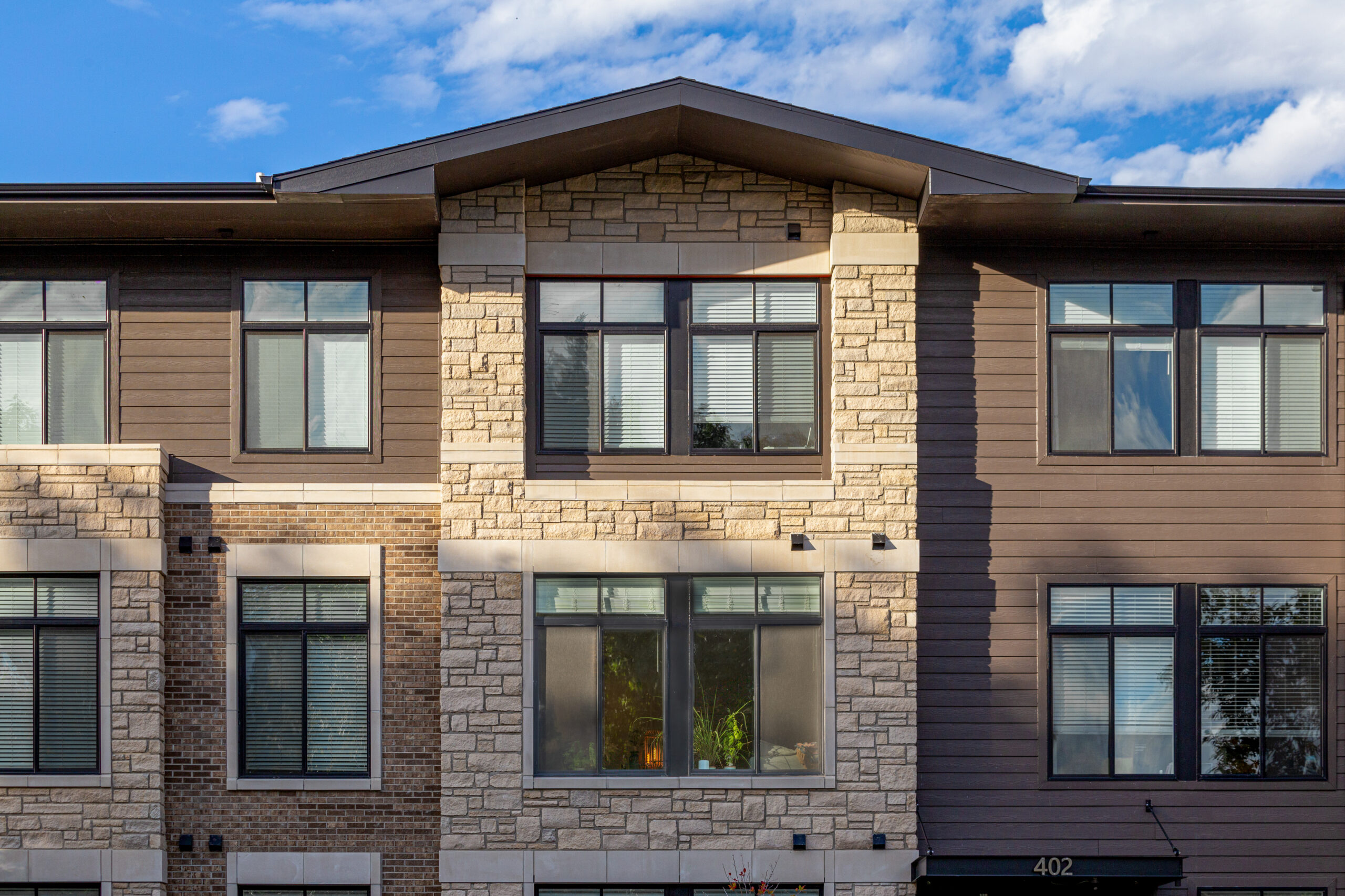 Church and Prairie apartment building central window.