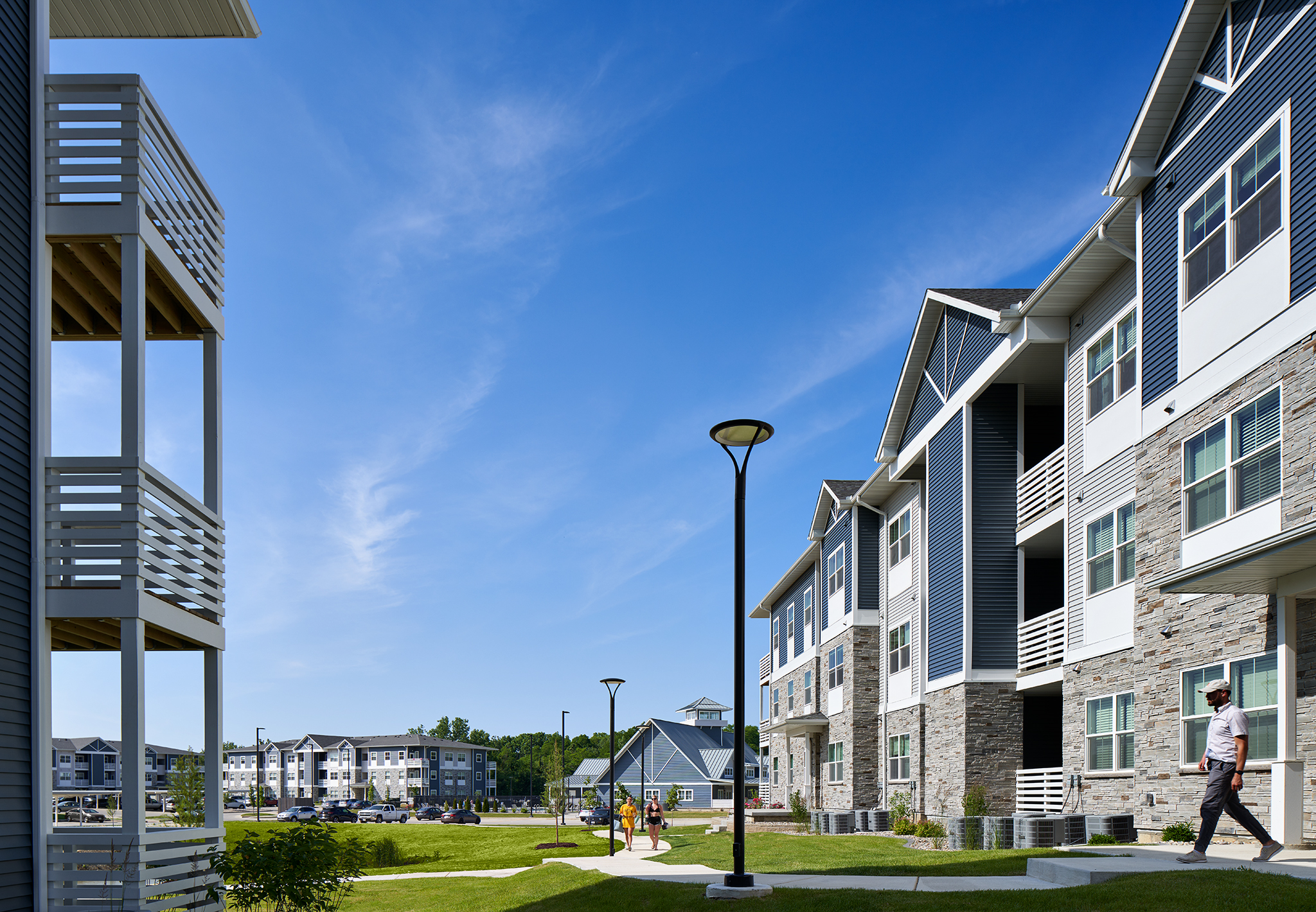 Walking path in Solace at Mahomet multifamily development.