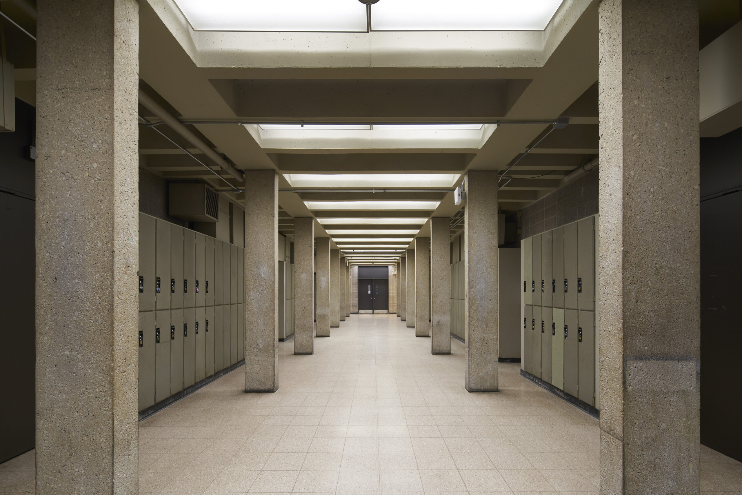 Before photo - Main hallway at Burnham Hall third floor.