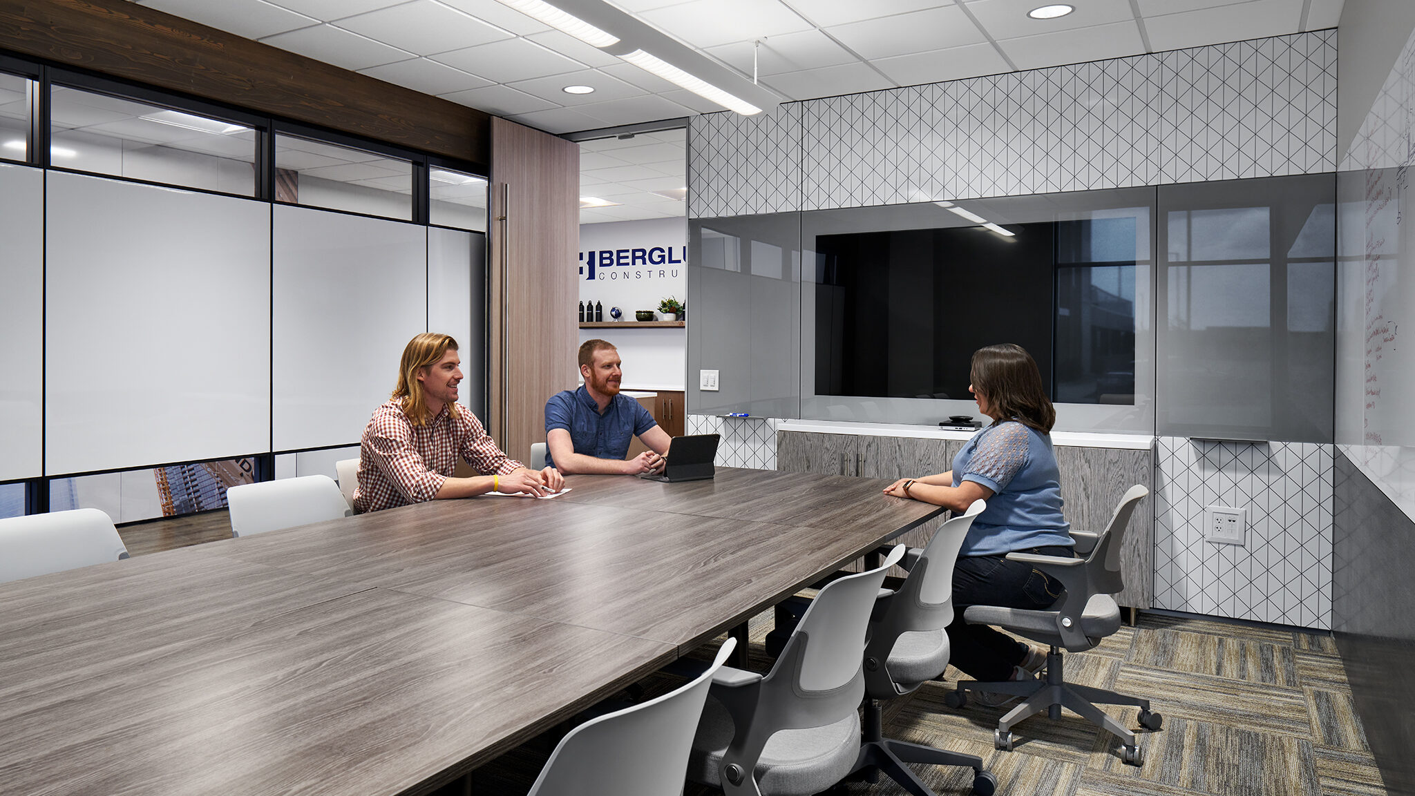 Conference room of Berglund Construction satellite office.