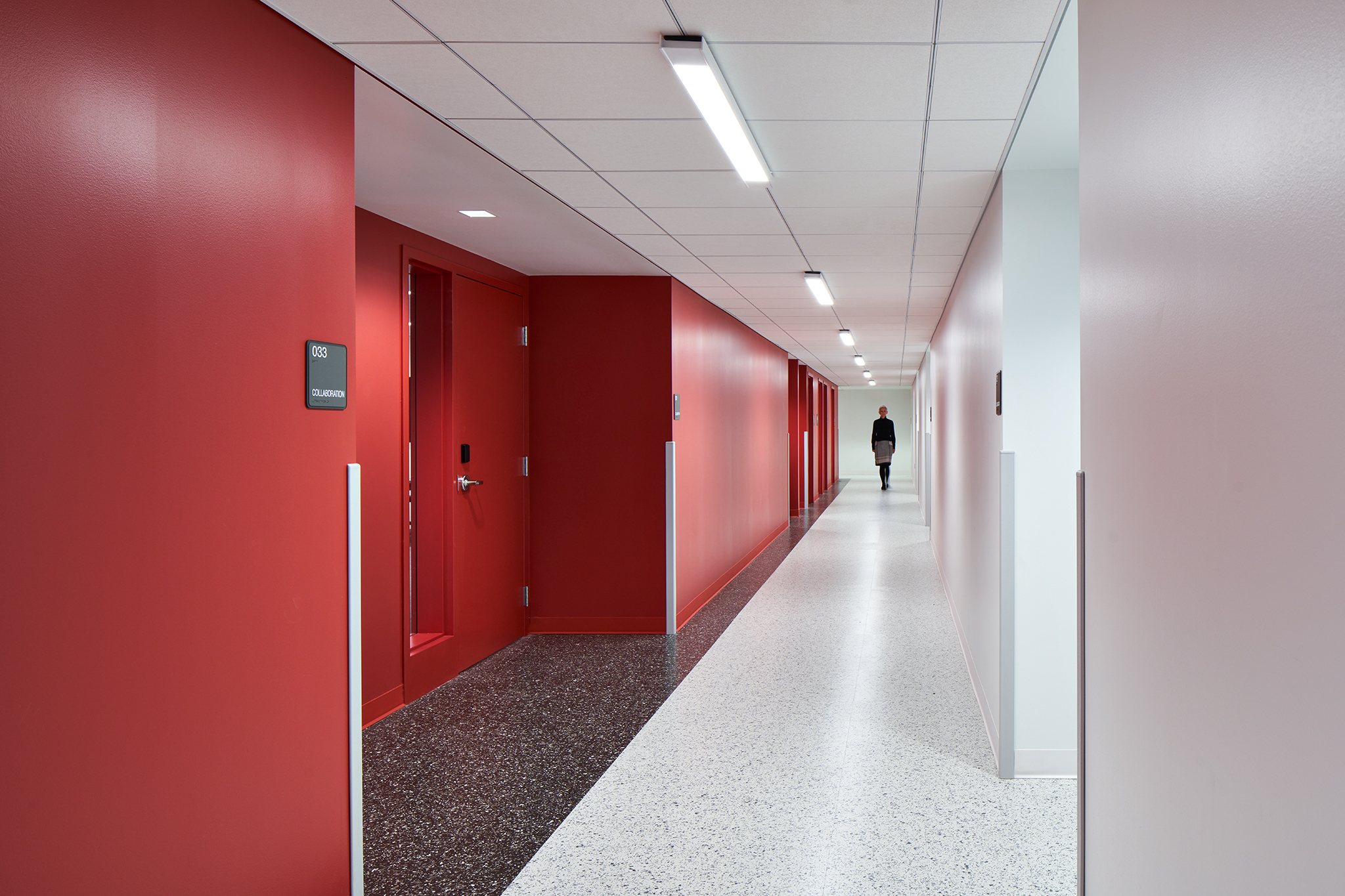 Redesigned hallway at Julian Hall.