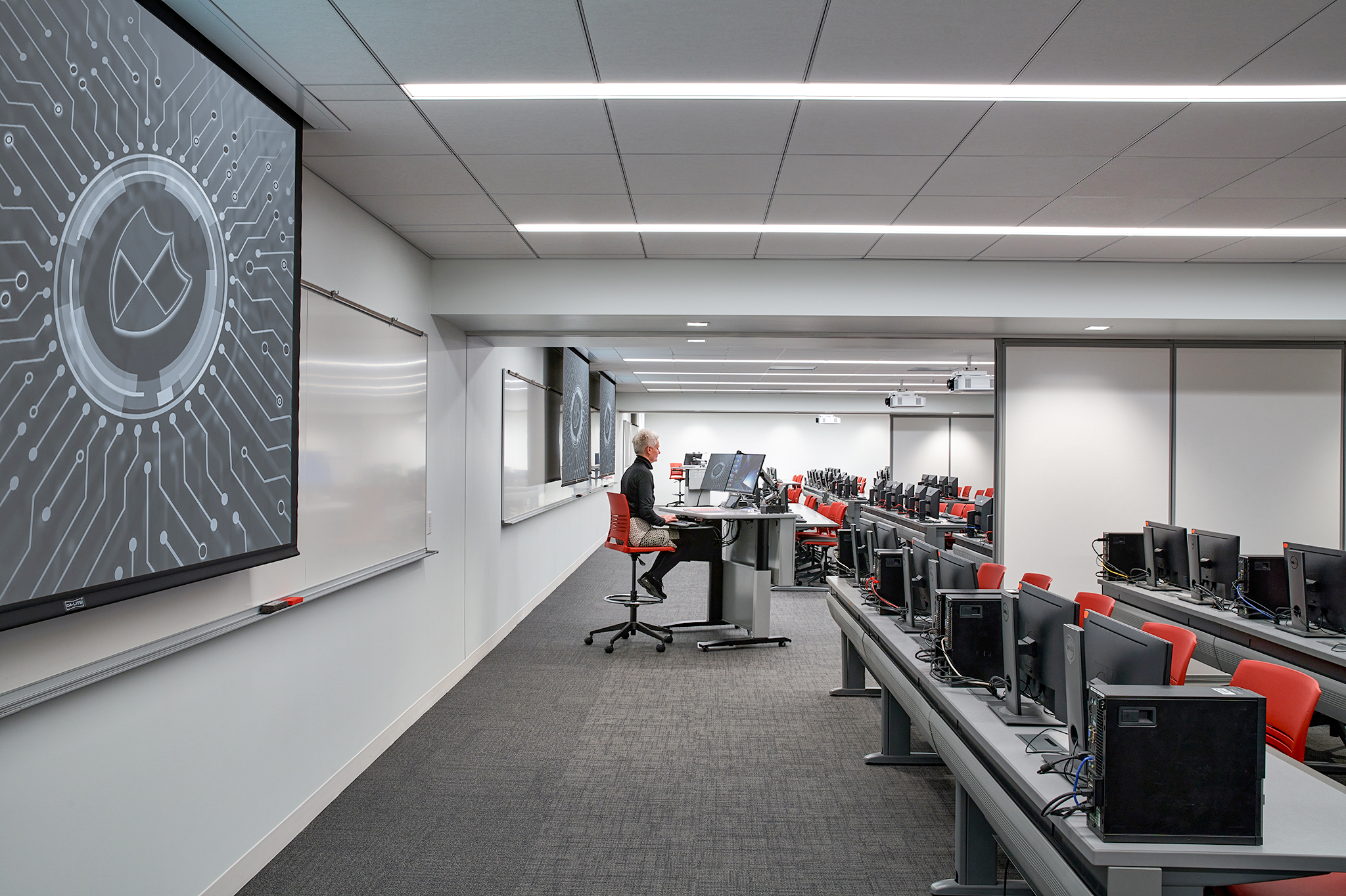 Lecture hall of cyber security program at Julian Hall.