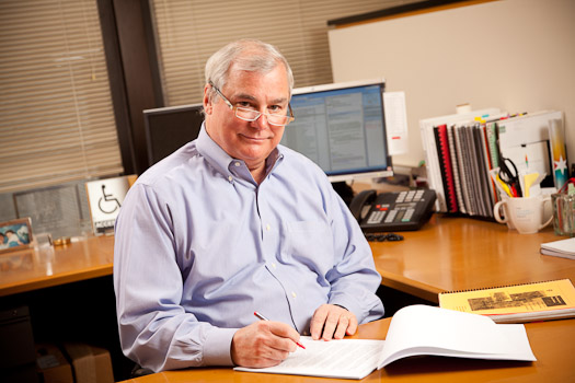 LCM co-founder Jack Catlin at his desk.